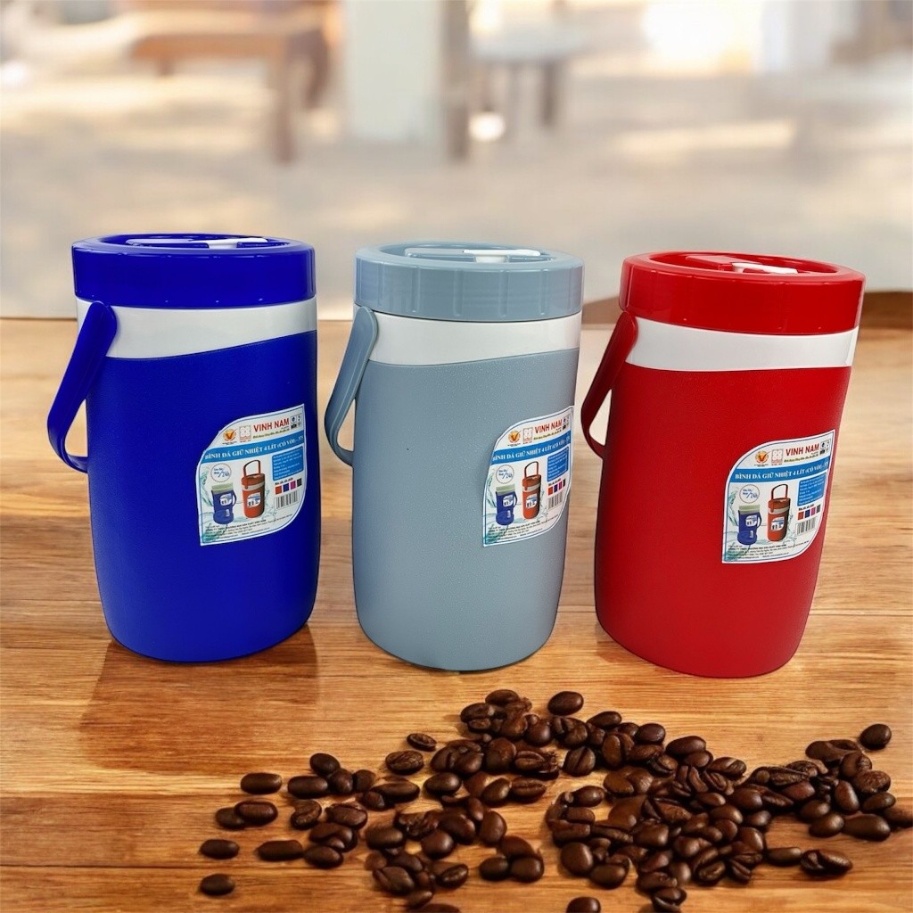 Bình Đá Giữ Nhiệt CÓ VÒI Vinh Nam Plastic 2L 4L Giữ Nhiệt Lên Đến Hơn 24h Bình Nước Giữ Nhiệt