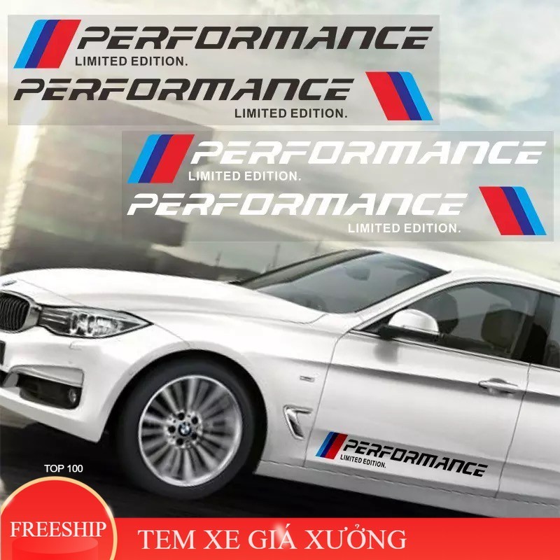 Bộ 2 tem dán cửa xe ô tô Chữ Performance | Shopee Việt Nam