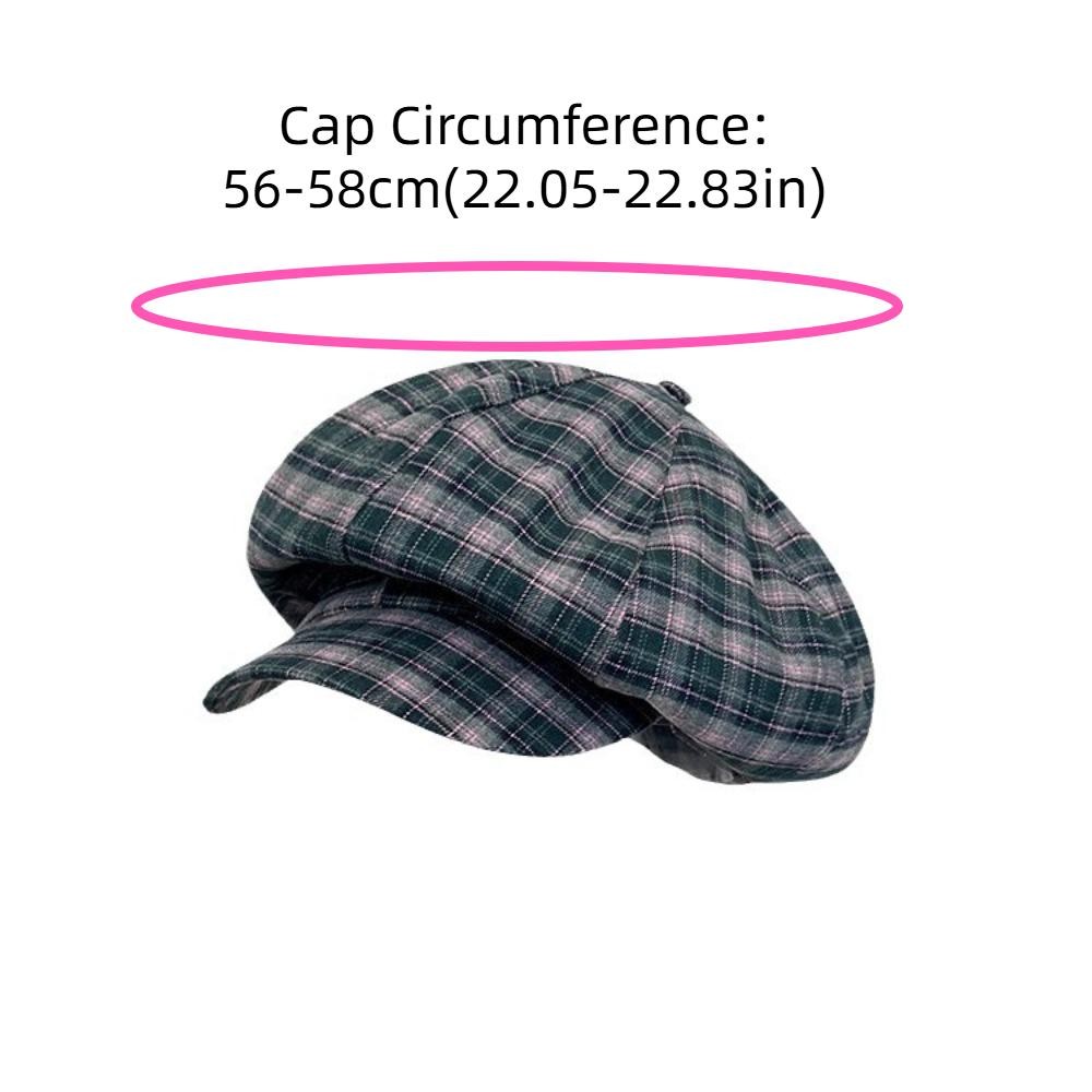 Mũ đám mây kẻ sọc FUJIZOU, Mũ nồi lưới Cotton Polyester, Thường ngày mỏng phong cách Nhật Bản Màu sắc tương phản cho nữ Mũ hình bát giác Đảng