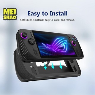 MeiShao Cho ROG Ally X Bảng Điều Khiển Chơi Game Silicon Vỏ Bảo Vệ Chống Sốc Bảo Vệ Tay Áo Chống Bảo Vệ Da