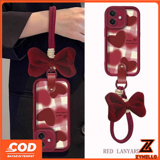 Ốp Lưng Cho OPPO A6X A6 A6 PRO A5i A5X A5 5G A3X A3 PRO A5 PRO A80 A60 A79 A38 A18 A17 A57 2022 4G A78 A58 A7 A5S A12 A95 Vỏ Điện Thoại TPU Chống Sốc Dây Nơ Burgundy