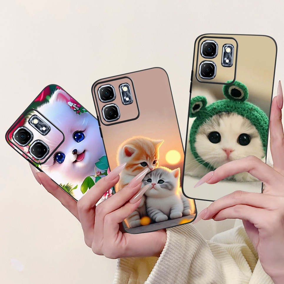 Ốp Silicon Mềm Cho Infinix Hot 50 4G X6882 Hot 50i X6531 Smart 9 X6532 Ốp Điện Thoại Phong Cách Mát Mẻ Rồng Mèo Phi Hành Gia Hoạt Hình