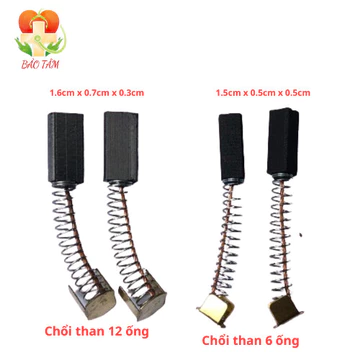 1 ĐÔI/ CẶP CHỔI THAN CỦA MÁY LY TÂM 6 ỒNG VÀ MÁY LY TÂM 12 ỐNG