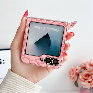 Ốp Nhựa Da Hoa Camelia Sang Trọng Cho Samsung Galaxy Z Flip 5 Flip 6 Flip 4 Z Flip 4 5 6 5g Ốp điện thoại