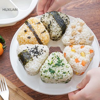 Huxuan DIY Khuôn Sushi Tam Giác Ăn Trưa Hộp Cơm Trưa Hành Cơm Thực Phẩm Báo Chí Tam Giác Khuôn Sushi Sushi Sushi Sushi Bộ Dụng Cụ Nhà Bếp RFT