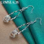 URMYLADY Bạc 925 Đôi Nhẫn Bông Tai Nữ Thời Trang Cưới Đính Hôn Quyến Rũ Trang Sức