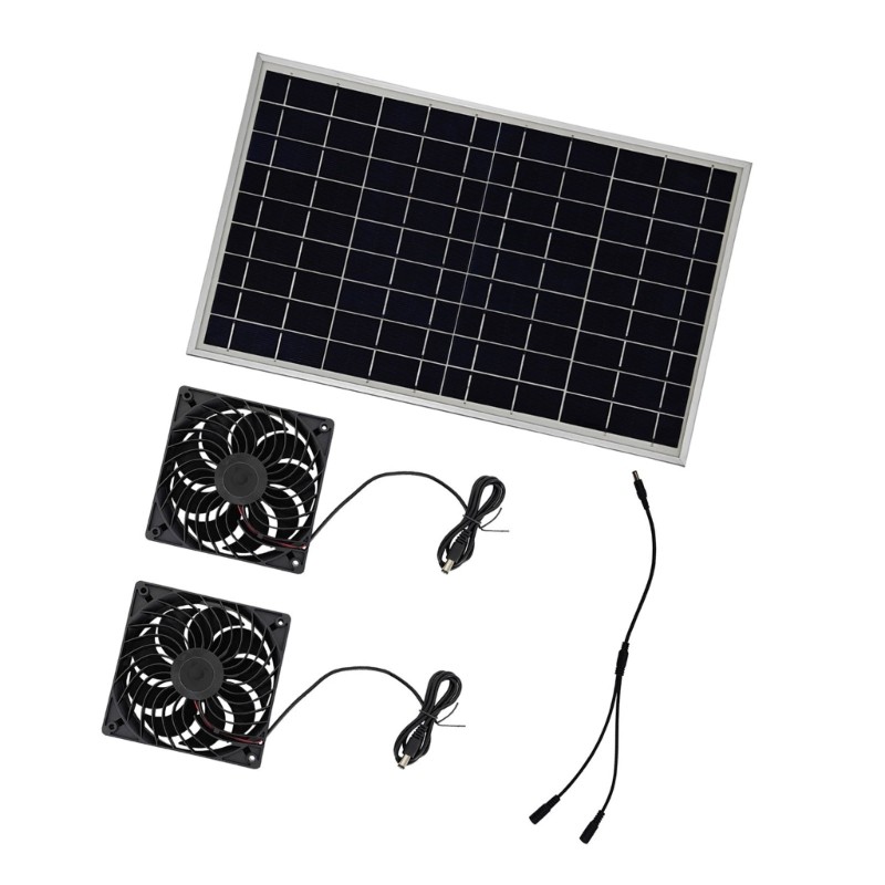 PCF * Quạt xả chạy bằng năng lượng mặt trời chuyên nghiệp Quạt thông gió gia đình 10W Quạt chạy bằng bảng điều khiển năng lượng mặt trời Máy hút không khí Dễ dàng để
