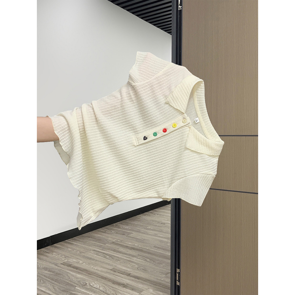 SUXI Áo thun ngắn tay Polo đơn giản mới mùa hè 250505