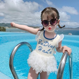 Đồ bơi một mảnh bé gái mẫu mới mùa hè đồ bơi chữ cái trẻ em đồ bơi kiểu váy công chúa bé nhỏ