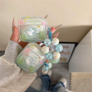 Cỏ nước cá heo cho AirPods 1 / 2 3 Pro Pro2 Pro3 Airpod4 Bộ tai nghe Vỏ bảo vệ Bluetooth không dây AirPods pro2 Pro3 3 4 Vỏ bảo vệ tai nghe