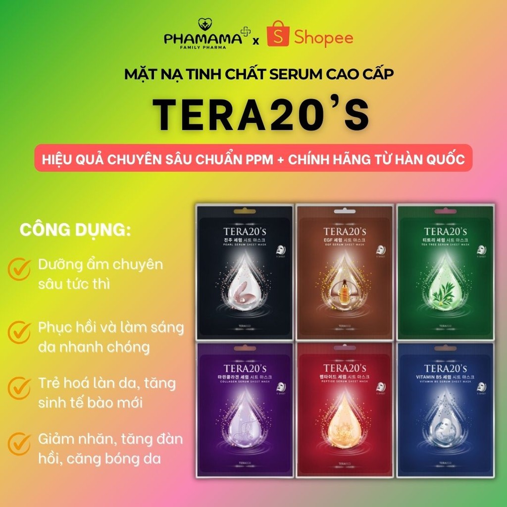 Ảnh Mặt nạ dưỡng da Tera20's tinh chất Serum 1,000 PPM 28ml 1