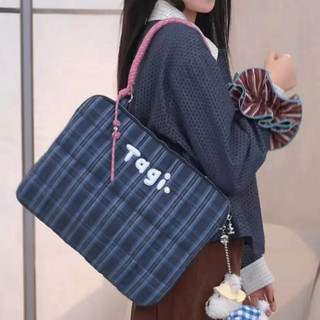 Tagi Dệt Gối Nhỏ Túi Đeo Vai Đầy Cotton Thêu Tay Cầm Vai Chống Rơi Chống Sốc Túi Máy Tính Một Vai Túi Xách