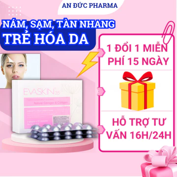 Viên Uống Đẹp Da Evaskin 35 - Viên Uống Collagen Mỹ, Chống Lão Hóa, Sáng Da, Cân Bằng Nội Tiết Tố Nữ- Nhà Thuốc An Đức