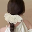 OXXGGKAO Dây Buộc Tóc Nữ Tính Thiết Kế Ruffle Đôi Váy Ba Lê Phong Cách Với Co Giãn Core Thời Trang Nữ Dây Buộc Tóc Tóc Dec