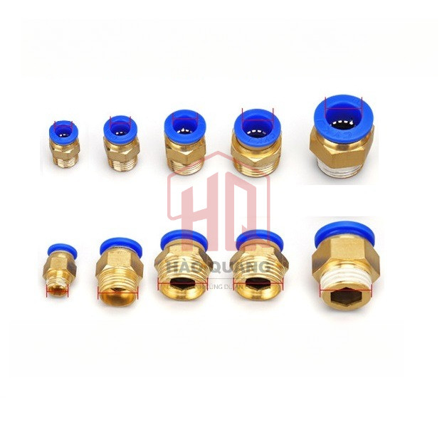 Khớp Nối Nhanh Răng Ren Ngoài RN 17 PU Bằng Đồng – Nối Ống Phun Sương, Ống Khí – Tiện Lợi, Chắc Chắn