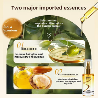 LIRUSU Fragrance Hair 80ml Tinh dầu chăm sóc Chống Frizz Smooth Repair Dryness Hot Dyeing Fragrance Retention Làm mới và rửa miễn phí Chăm sóc tóc Tinh dầu chăm sóc tóc