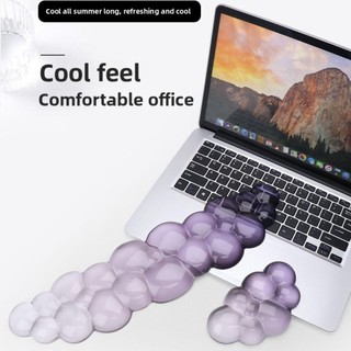 Bàn phím NOOKSTORY Phần còn lại cổ tay, Hỗ trợ cổ tay silicon hình đám mây Gradient, Giảm đau di động Tấm lót cổ tay tiện dụng trong suốt