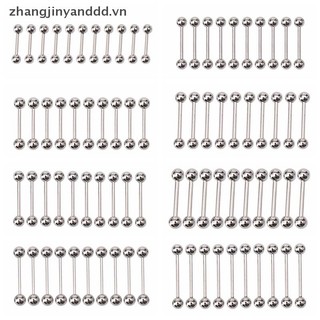 # yanddd # 10 Chiếc Lưỡi Inox Rốn Núm Vú Barbell Nhẫn Thanh Body Piercing.