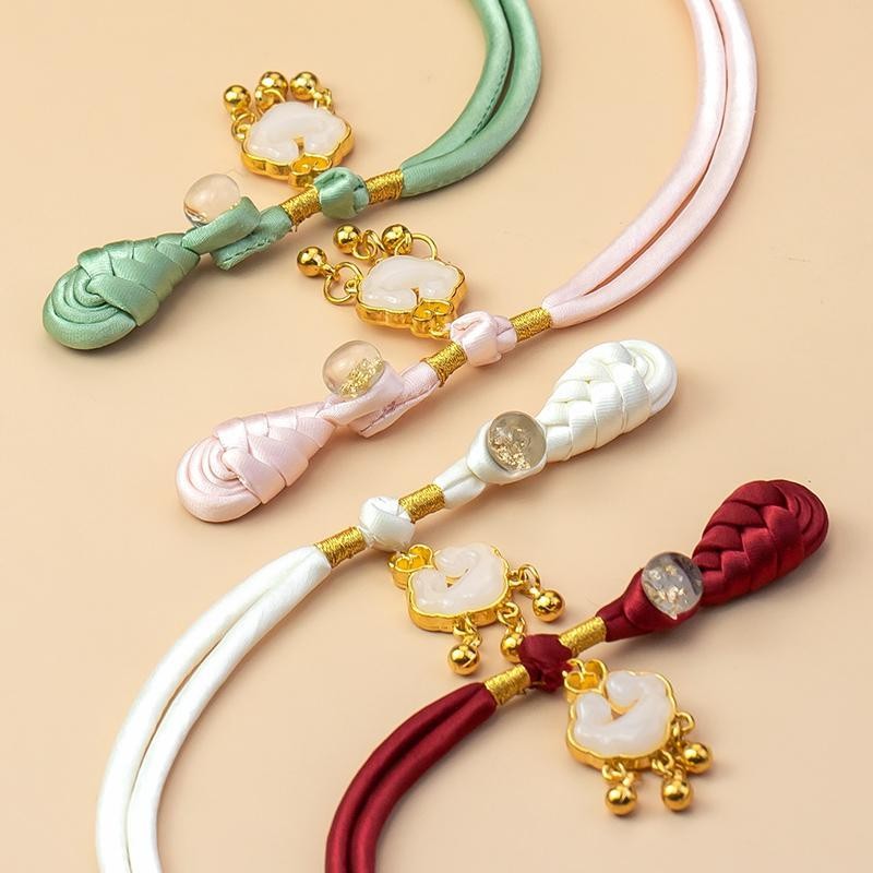 Sườn xám kiểu Trung Quốc mới cài nút thắt nút dây xoắn cổ điển cài nút tua rua phong cách dân tộc cài nút đan tay phụ kiện cài nút