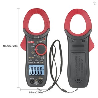 Hilivn) NJTY 328D 600A AC Kẹp Meter Phạm vi tự động 6000 Đếm LCD 1.6 inch AC kỹ thuật số True RMS NCV Loại kẹp Đồng hồ đo đa năng để đo AC / DC Dòng điện AC / DC Điện áp T