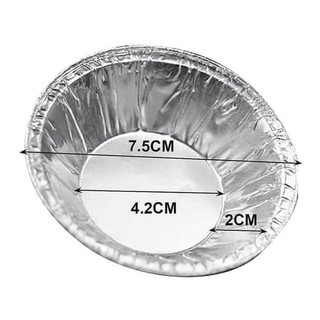 Cốc giấy bạc khuôn nướng thực phẩm bánh tart trứng hàu tiện dụng đế chén lót