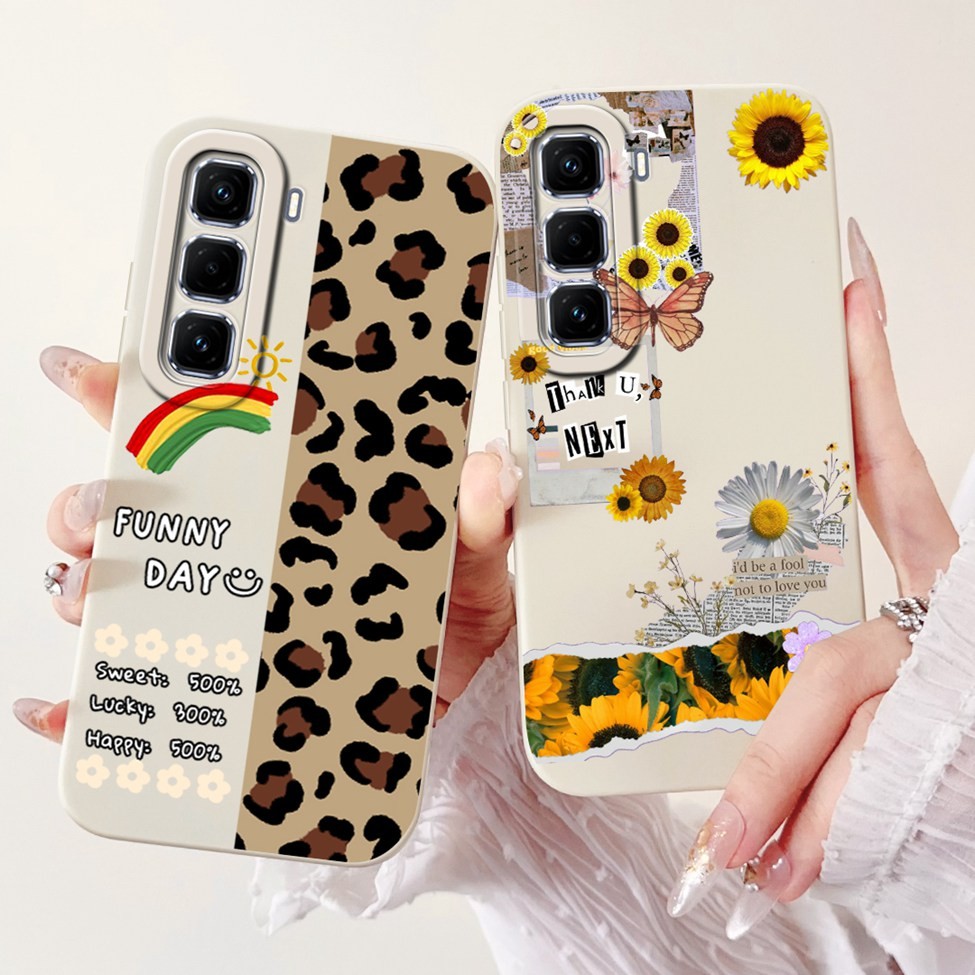 Ốp điện thoại Infinix Hot 50 Pro + 4G X6880 Ốp điện thoại thẩm mỹ Infinix Hot 50 Pro Plus Ốp điện thoại hình mèo dễ thương thời trang Vỏ silicon chống sốc sang trọng
