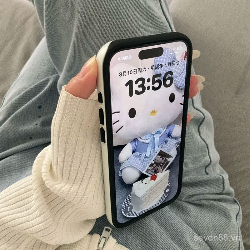 Ốp điện thoại dùng cho iPhone Hàn Quốc ins16/15/14promax Ốp cứng 2 trong 1 13Pro/12mini/11 xsmax/xr thích hợp 7/8Plus