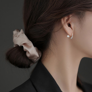 Bông tai ngọc trai bạc S925 Trang sức thời trang đơn giản Quà tặng nữ