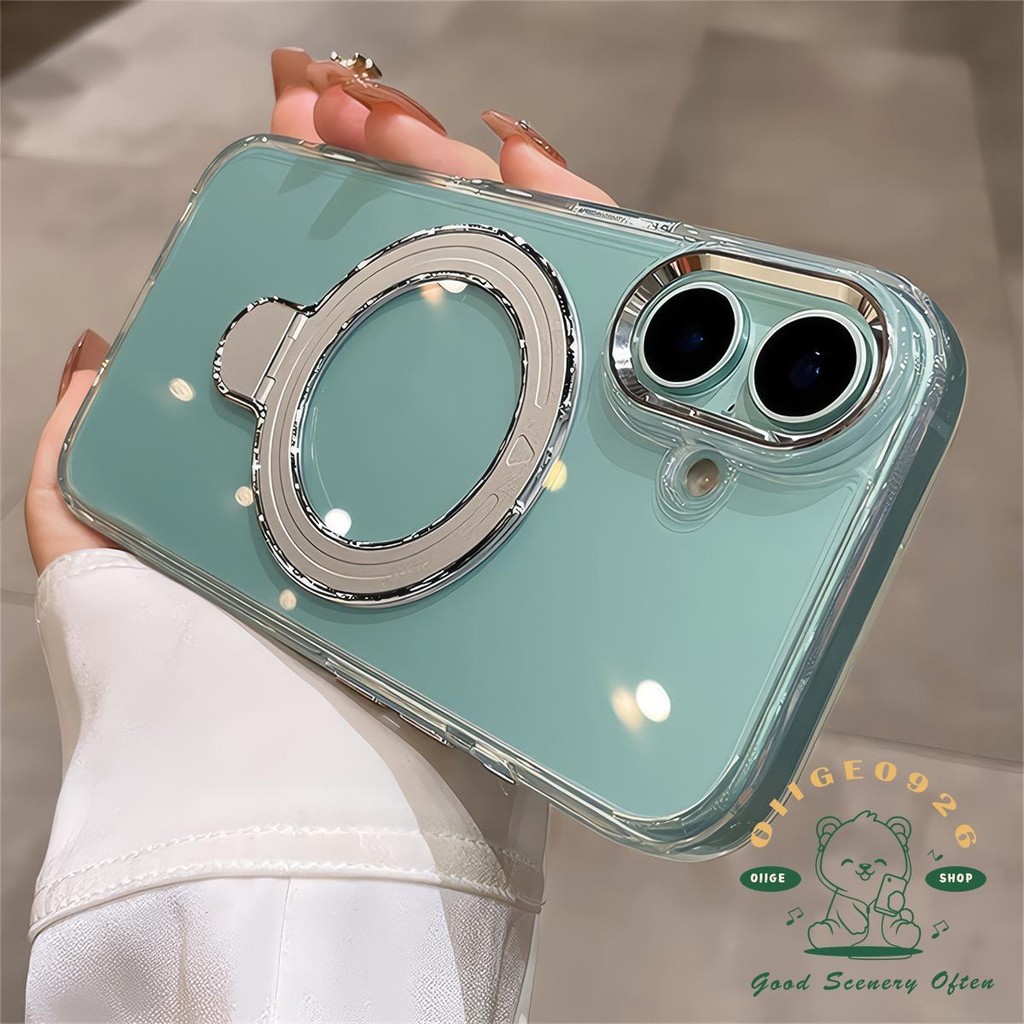 Giá đỡ từ tính Vỏ điện thoại acrylic iphone16 Pro Max 15 14 13 12 11casing cho vỏ iPhone Vỏ mềm silicon TPU + PC chống sốc