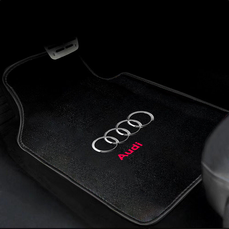 4 Thảm Flannel Thảm Lót Sàn Ô Tô Chống Trơn Trượt Cho Xe Audi A3 A4 A5 A6 A8 Q3 Q5 Q7