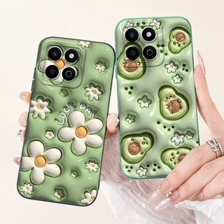 Ốp Điện Thoại Honor X7C 4G Honor 200 Thông Minh Dễ Thương Hoạt Hình Đáng Yêu Gấu Trúc Thỏ Mèo In Hình Vỏ Silicon Mềm Chống Sốc