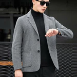 Áo Blazer Nam Nỉ Dạ Dáng Slim Fit Hàn Quốc Áo Khoác Vest Nam Lịch Lãm Giữ Ấm Nhẹ Dễ Phối Đồ - TUTO5 Menswear — ảnh 2