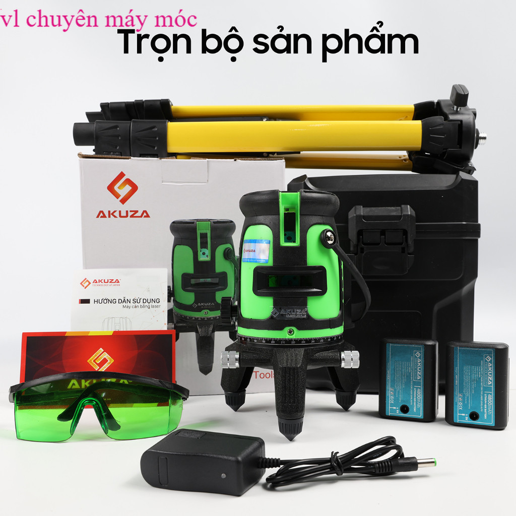 Máy Cân Bằng Laser AKUZA AK-225G 4800mAh/ mẫu mới vl chuyên máy móc ...