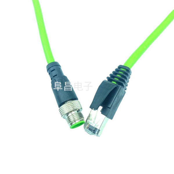 Cáp Ethernet Truyền Thông M12 Sang RJ45 4 Pin D Mã Hóa Một Mã Hóa Cắm Hàng Không Chống Nước Camera Công Nghiệp Che Chắn Cáp