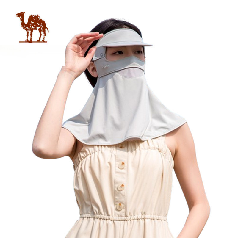 Ảnh Mặt nạ chống nắng nữ CAMEL CROWN Bảo vệ tia cực tím Tấm che mặt cổ bằng lụa băng thoáng khí ngoài trời 1