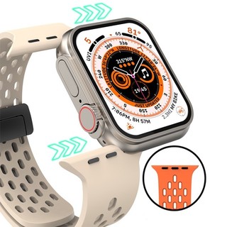 Dây đeo từ tính silicon thể thao cho iwatch Ultra 49mm Series 10 46mm 42mm 44 45 SE 40 41 42 38 mm