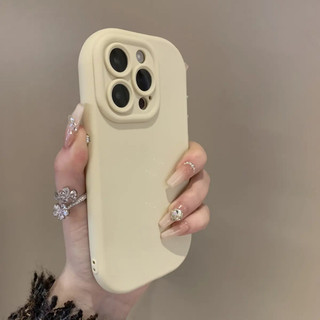Ốp Điện Thoại Silicon Mờ Màu Hình Bầu Dục Sang Trọng Cho iPhone16 Pro MAX 15 14 13 12 11 Pro MAX IXS MAX XR XS Chống Sốc Bảo Vệ Camera Chống Rơi Ốp Lưng Mềm
