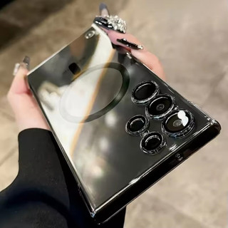 [Jlk] Ốp từ tính không viền siêu mỏng cho Samsung Galaxy S23 S22 S25 Ultra S24 Plus Độ cứng mờ trong suốt S24 Ultra PC Cover