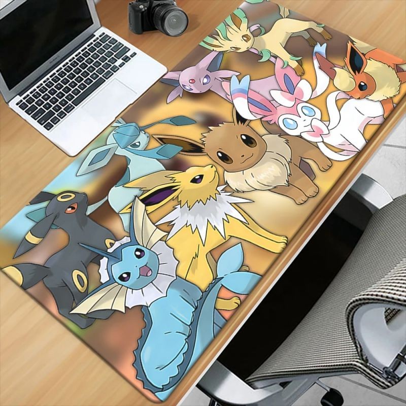 Pokemon Hoạt Hình Dễ Thương In HD Chơi Game Mousepad Khóa Máy Tính Cạnh Cao Su Tự Nhiên Thể Thao Điện Tử Bàn Miếng Lót Chuột Lớn