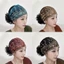 Mũ Bonnet BORAGETE, Vỏ Đàn Hồi Khăn Trùm Đầu Tóc Trắng, Thêu Hoa Full Cover Thoáng Khí Đầu Quấn Mũ Mùa Hè