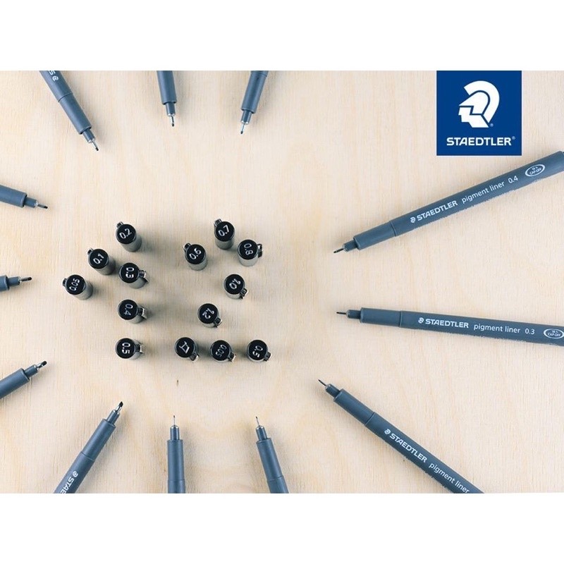 Bút lông kim dạ kim đi nét kỹ thuật Staedtler Đức mực ĐEN.
