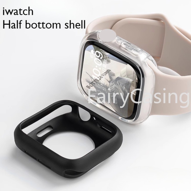 Ốp lưng silicon mềm trong suốt S11 S11 cho Apple Watch 46mm 42mm Series 10 9 8 7 6 SE 5 4 3 Bảo vệ cản trước cho iwatch Ultra 2 49mm 45mm 41mm 44mm 38 40mm