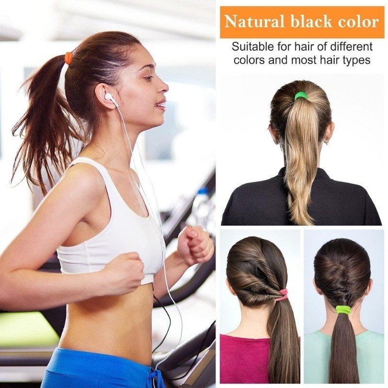 50 / 200 Chiếc Nữ Bé Gái Dây Buộc Tóc Hàng Ngày - Đơn Giản Nhiều Màu Đuôi Ngựa Co Giãn Băng Đô Phụ Kiện Tóc