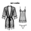 Váy Ngủ 2 Dây Sexy Đầm Phối Ren Xuyên Thấu, Set Đồ Sexy Siêu Sang đầy cuốn hút DN06