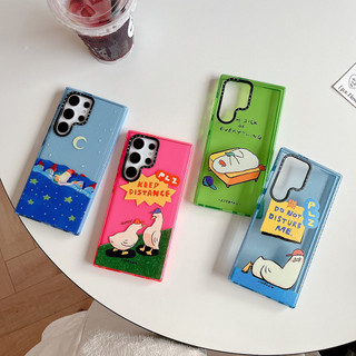 GLITTER Vịt Ngủ Mềm Phone Case For Dành Cho Samsung Galaxy Samsung Galaxy Samsung S26 25 24 23 22 UItra S25 24 23 Plus Vỏ Bảo Vệ Chống Sốc