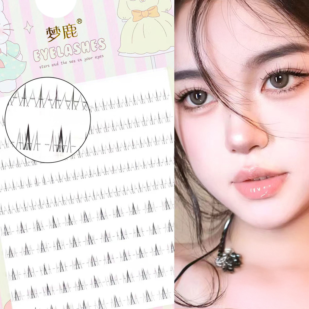 Cụm lông mi dưới đáy 4-7mm Màu đen DIY Cá nhân Lông mi Anime Thích hợp cho mọi loại mắt