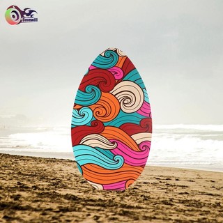 Dovewill Skimboard Ván lướt sóng nhỏ Nước nông gỗ nhẹ có lớp phủ bóng cao Bảng thân xe đa năng cho trẻ em