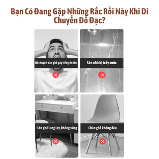 Bộ 4 Bọc Chân Bàn Ghế Bunnies House Silicon Đế Nỉ Chống Trượt Êm Ái Dễ Lắp