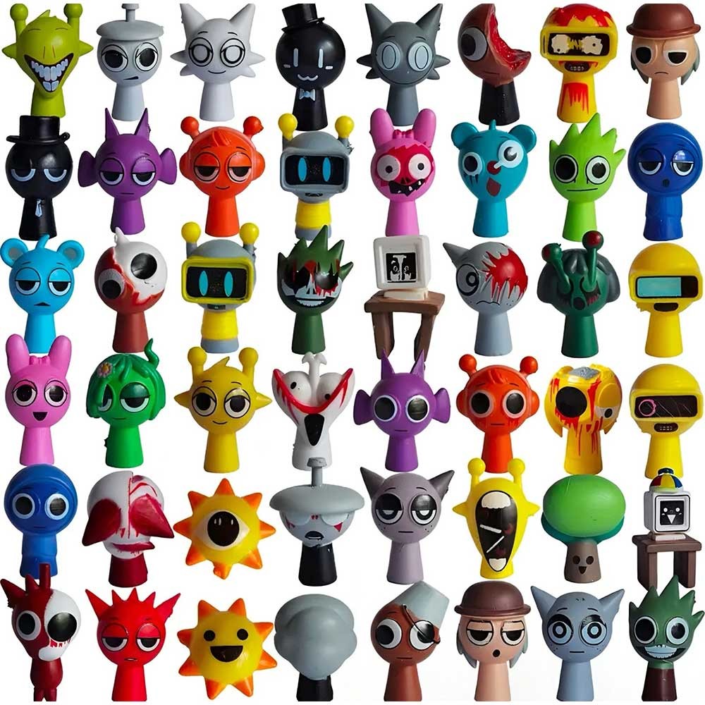 24/48pcs Sprunki Action Figure Set Sprunki Incredibox Toys Decorative ...