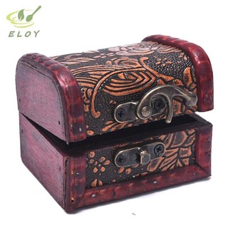 [MAO] Hộp đựng kho báu bằng gỗ cổ Hộp đựng đồ trang sức Hộp quà tặng VN